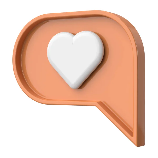 stock image Like icon. Chat bubble. 3D illustration.