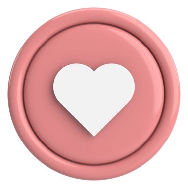 Düğme gibi. İkon gibi. 3B illüstrasyon.