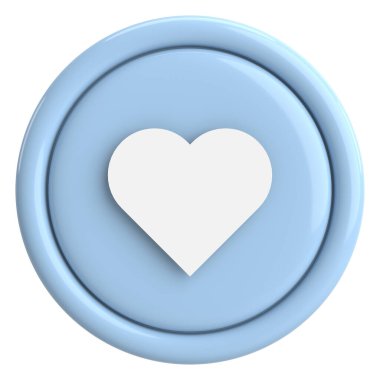 Düğme gibi. İkon gibi. 3B illüstrasyon.