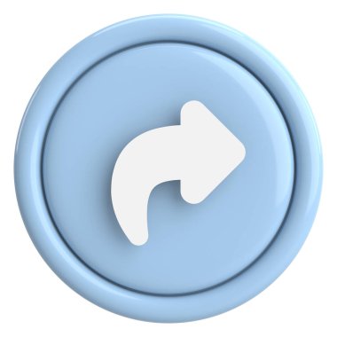 Paylaş düğmesi. Simgeyi paylaş. 3B illüstrasyon.