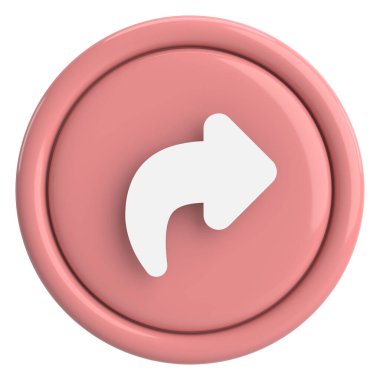 Paylaş düğmesi. Simgeyi paylaş. 3B illüstrasyon.