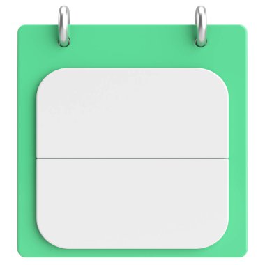 Boş takvim. Üç boyutlu takvim. 3B illüstrasyon.