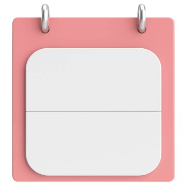 Boş takvim. Üç boyutlu takvim. 3B illüstrasyon.