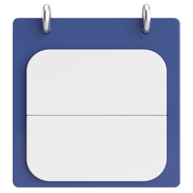 Boş takvim. Üç boyutlu takvim. 3B illüstrasyon.