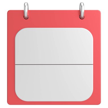 Boş takvim. Üç boyutlu takvim. 3B illüstrasyon.