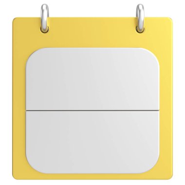 Boş takvim. Üç boyutlu takvim. 3B illüstrasyon.