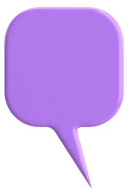 Konuşma balonu. Sohbet balonu. 3B illüstrasyon.