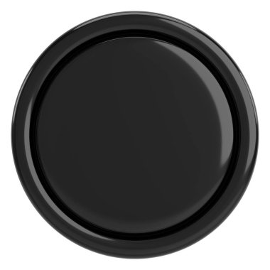 Üç boyutlu daire düğmesi. Boş tuş. 3B illüstrasyon.