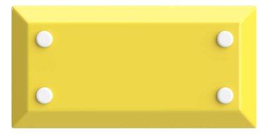 Üç boyutlu düğme. Boş tuş. 3B illüstrasyon.