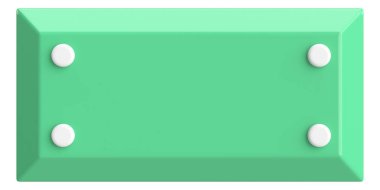 Üç boyutlu düğme. Boş tuş. 3B illüstrasyon.