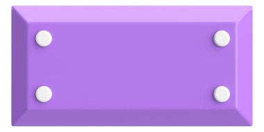 Üç boyutlu düğme. Boş tuş. 3B illüstrasyon.