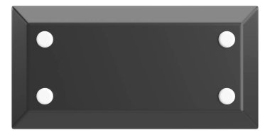 Üç boyutlu düğme. Boş tuş. 3B illüstrasyon.