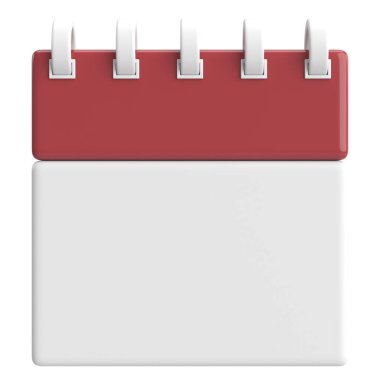 Boş takvim. Üç boyutlu takvim. 3B illüstrasyon.