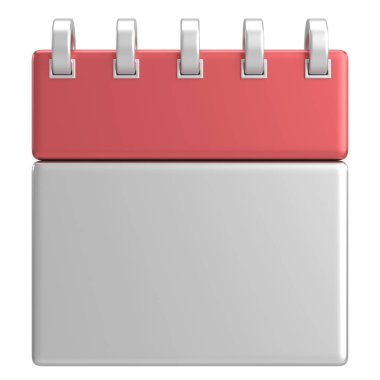 Boş takvim. Üç boyutlu takvim. 3B illüstrasyon.