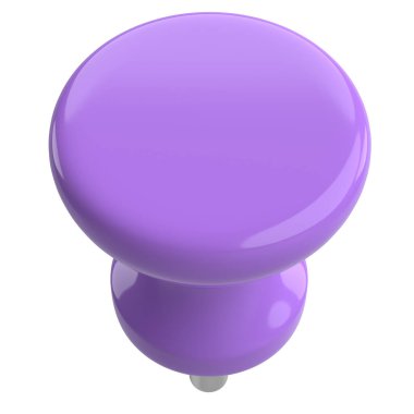 Pimi çek. Çizim iğnesi. Üç boyutlu pim. 3B illüstrasyon.