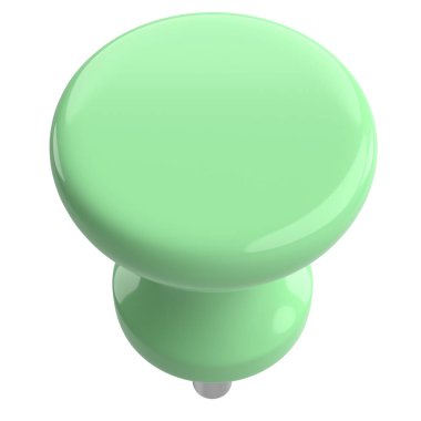 Pimi çek. Çizim iğnesi. Üç boyutlu pim. 3B illüstrasyon.