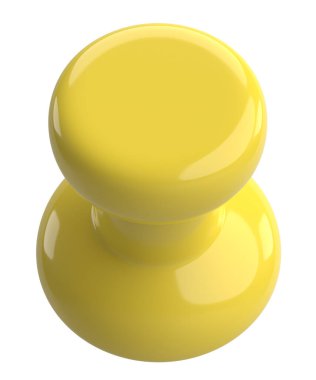 Pimi çek. Çizim iğnesi. Üç boyutlu pim. 3B illüstrasyon.