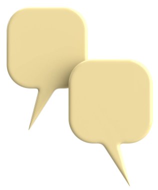 Konuşma balonu. Sohbet balonu. 3B illüstrasyon.