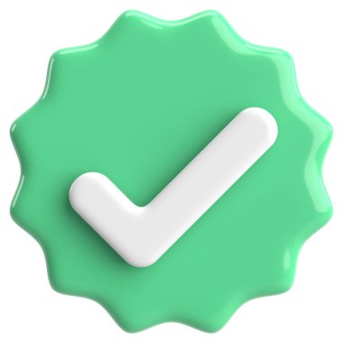 3 boyutlu onay kutusu. İşaretle. 3B illüstrasyon.