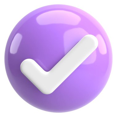 3 boyutlu onay kutusu. İşaretle. 3B illüstrasyon.