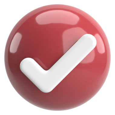 3 boyutlu onay kutusu. İşaretle. 3B illüstrasyon.