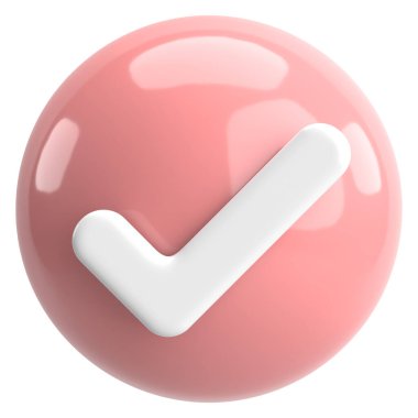 3 boyutlu onay kutusu. İşaretle. 3B illüstrasyon.