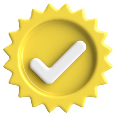 3 boyutlu onay kutusu. İşaretle. 3B illüstrasyon.