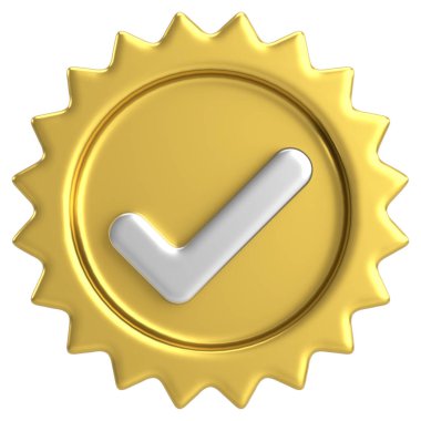 3 boyutlu onay kutusu. İşaretle. 3B illüstrasyon.