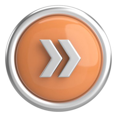 Sonraki düğme. Devam et düğmesi. 3B illüstrasyon.