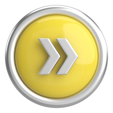 Sonraki düğme. Devam et düğmesi. 3B illüstrasyon.