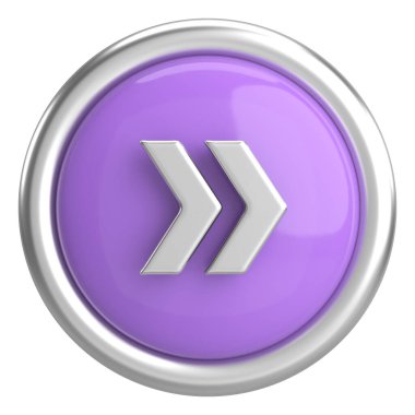 Sonraki düğme. Devam et düğmesi. 3B illüstrasyon.