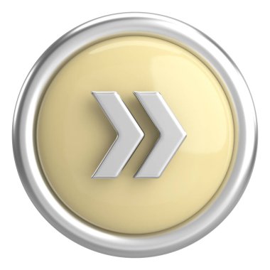 Sonraki düğme. Devam et düğmesi. 3B illüstrasyon.