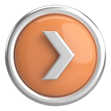 Sonraki düğme. Devam et düğmesi. 3B illüstrasyon.