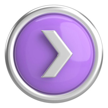 Sonraki düğme. Devam et düğmesi. 3B illüstrasyon.