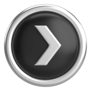 Sonraki düğme. Devam et düğmesi. 3B illüstrasyon.