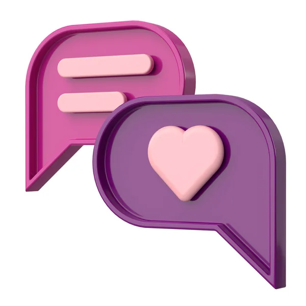 stock image Like icon. Chat bubble. 3D illustration.