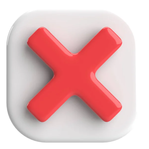Close Button Cross Sign Illustration — Stock Photo, Image