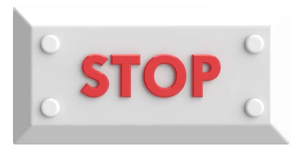 Stop Knop Knop Illustratie — Stockfoto