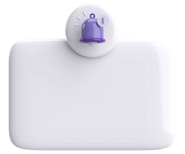 3D notification box. 3D illustration.