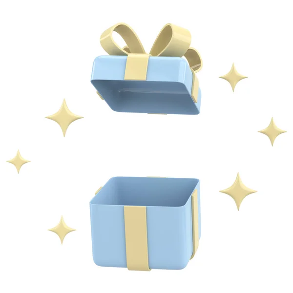 Geöffnete Geschenkbox Geschenkbox Illustration — Stockfoto