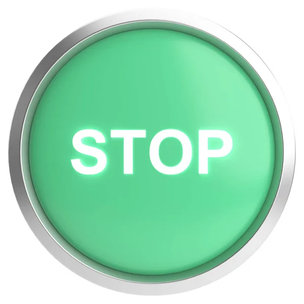 ボタンを止めて 3Dボタン 3Dイラスト — ストック写真