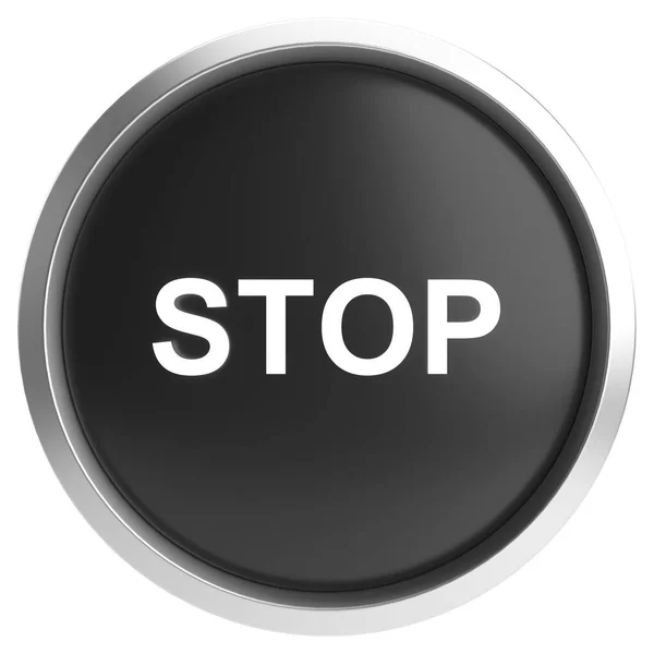 ボタンを止めて 3Dボタン 3Dイラスト — ストック写真