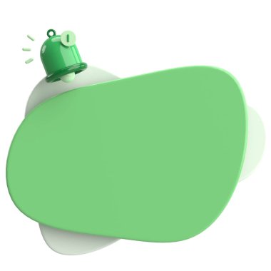 Üç boyutlu uyarı kutusu. 3B illüstrasyon.