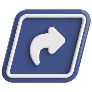 Paylaş düğmesi. Simgeyi paylaş. 3B illüstrasyon.