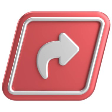 Paylaş düğmesi. Simgeyi paylaş. 3B illüstrasyon.