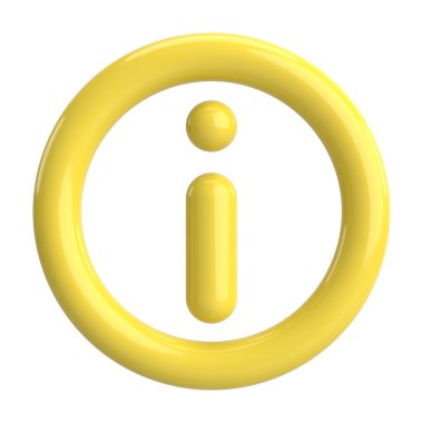 Üç boyutlu bilgi simgesi. 3B illüstrasyon.