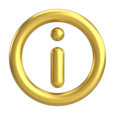 Üç boyutlu bilgi simgesi. 3B illüstrasyon.