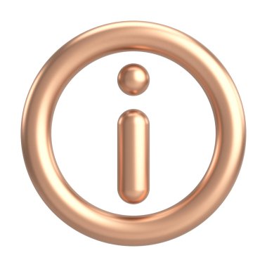 Üç boyutlu bilgi simgesi. 3B illüstrasyon.