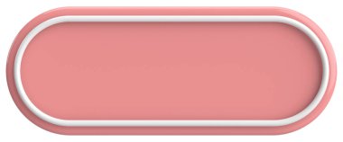 Üç boyutlu düğme. Boş tuş. 3B illüstrasyon.