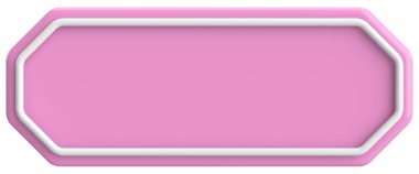 Üç boyutlu düğme. Boş tuş. 3B illüstrasyon.